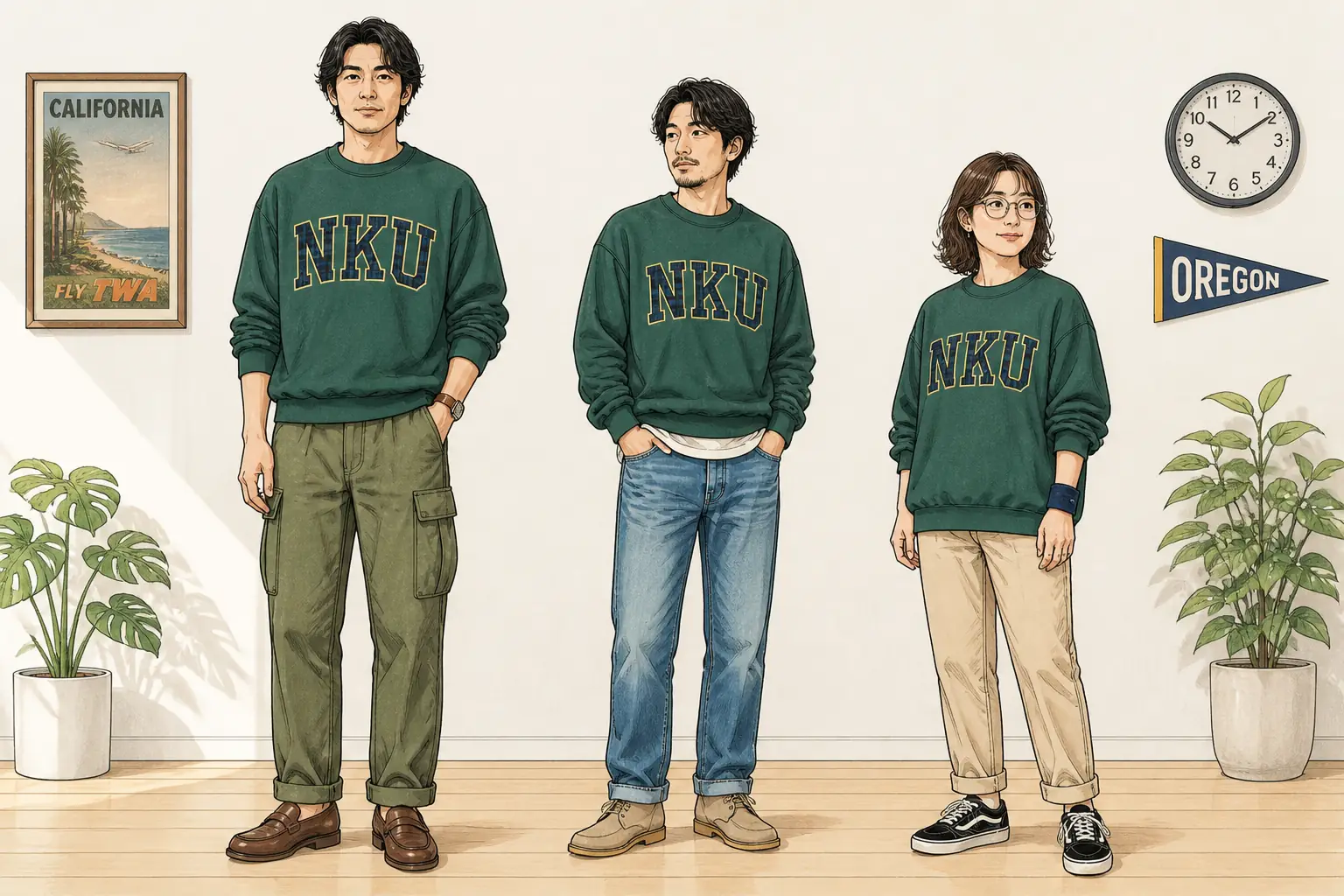 コーデ全体イメージ(タップで各モデル)