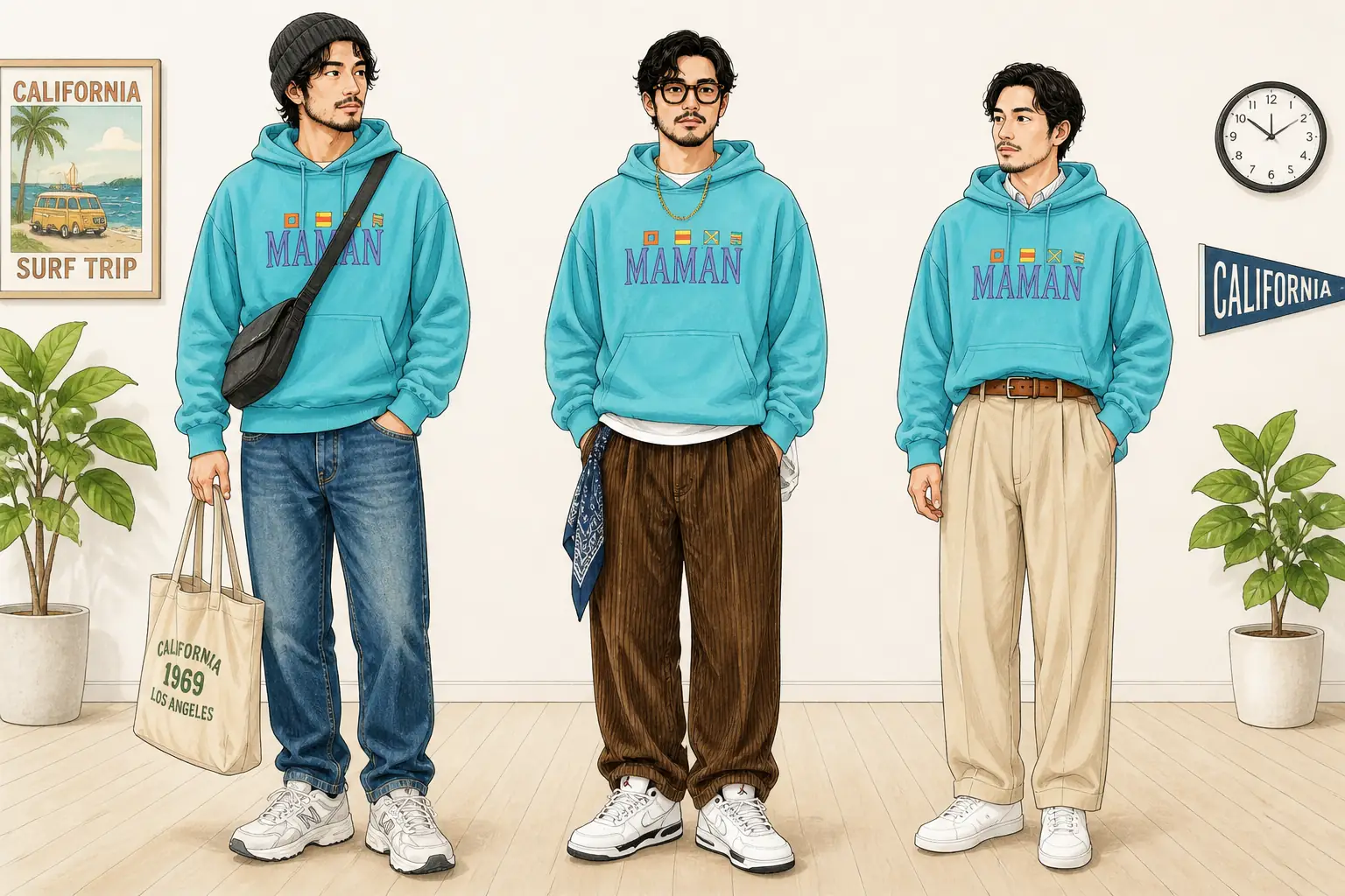コーデ全体イメージ(タップで各モデル)