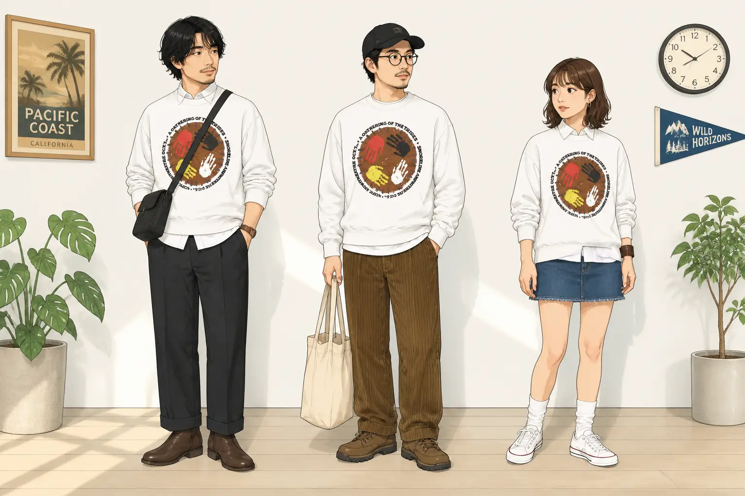 コーデ全体イメージ(タップで各モデル)