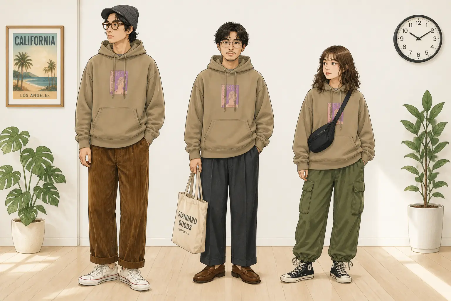 コーデ全体イメージ(タップで各モデル)