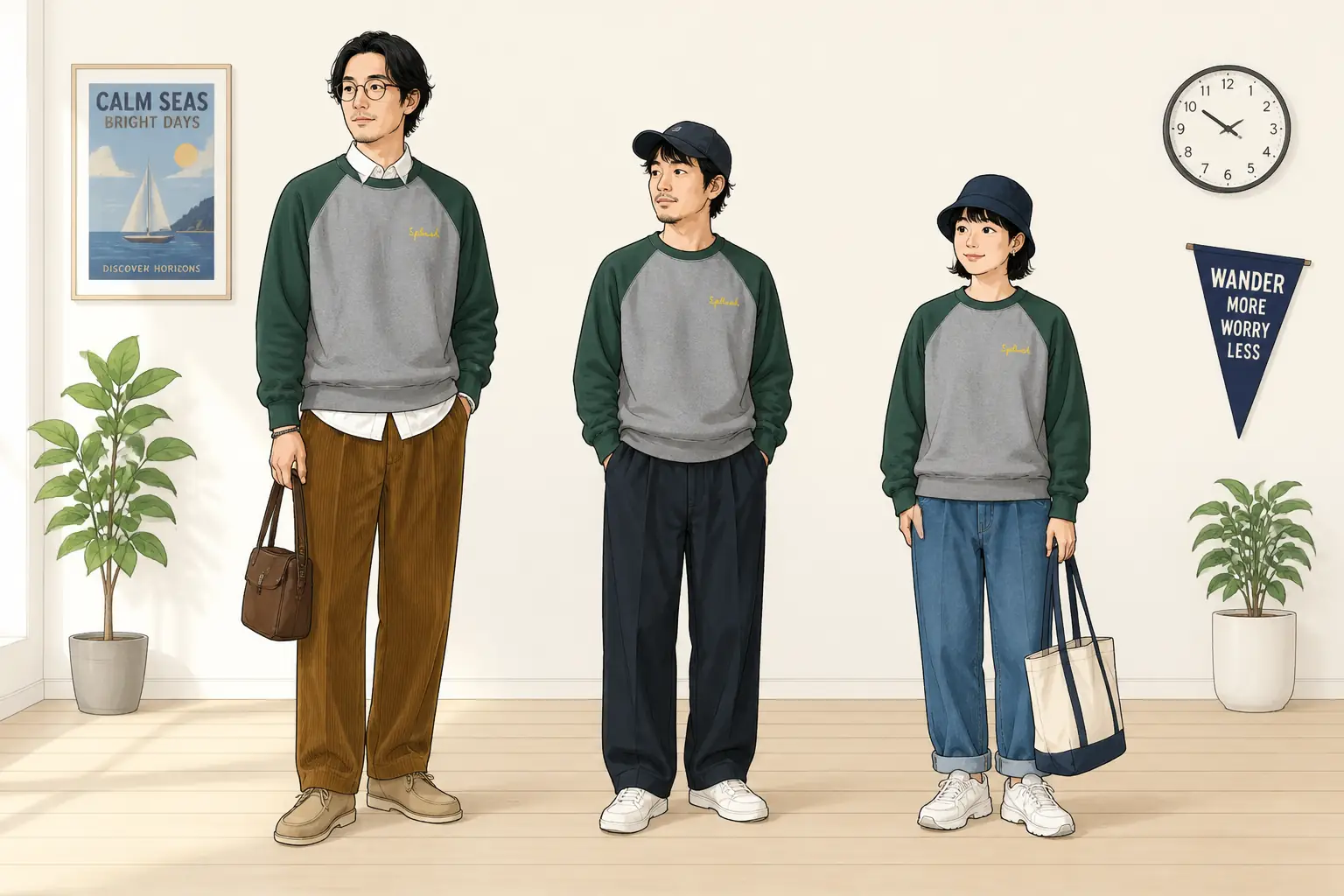コーデ全体イメージ(タップで各モデル)