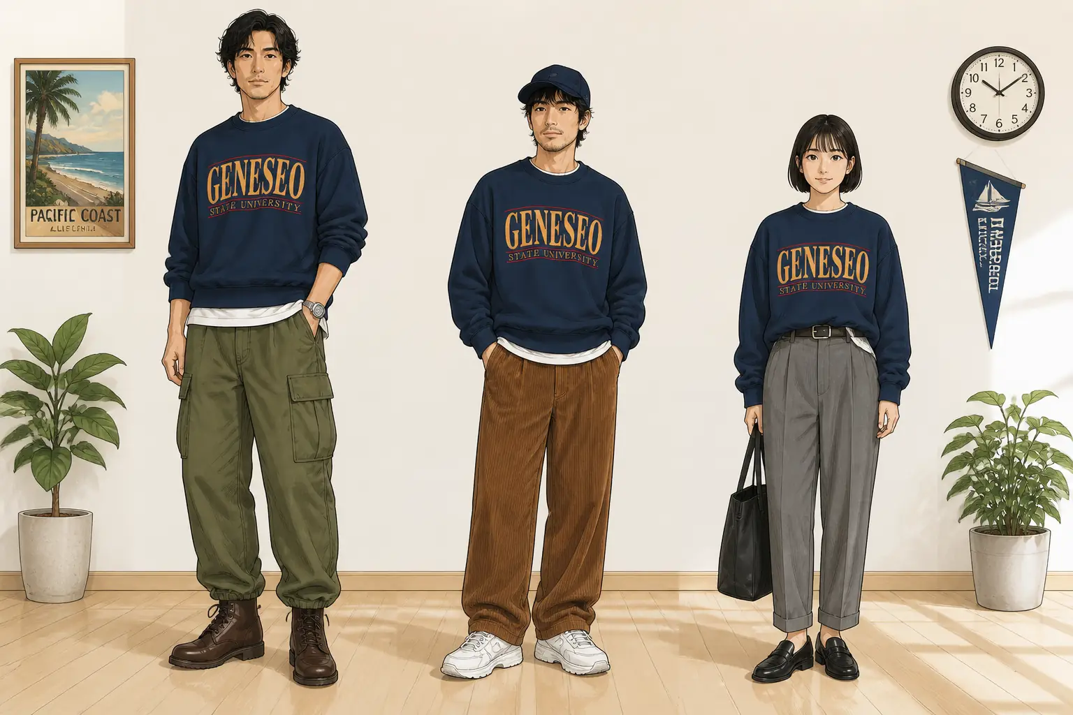 コーデ全体イメージ(タップで各モデル)