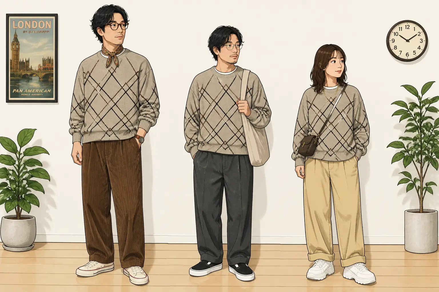 コーデ全体イメージ(タップで各モデル)