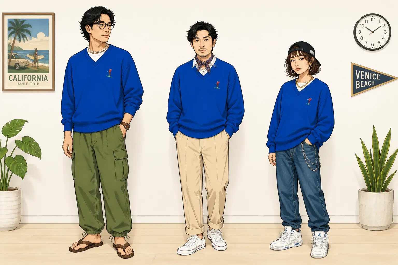 コーデ全体イメージ(タップで各モデル)