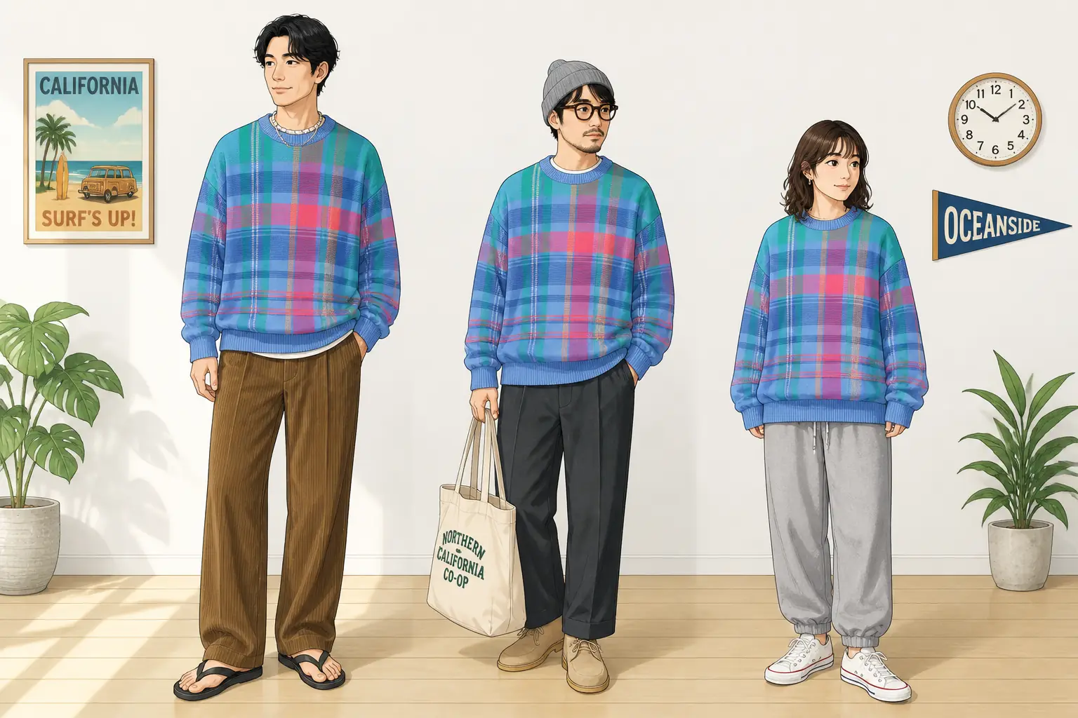 コーデ全体イメージ(タップで各モデル)