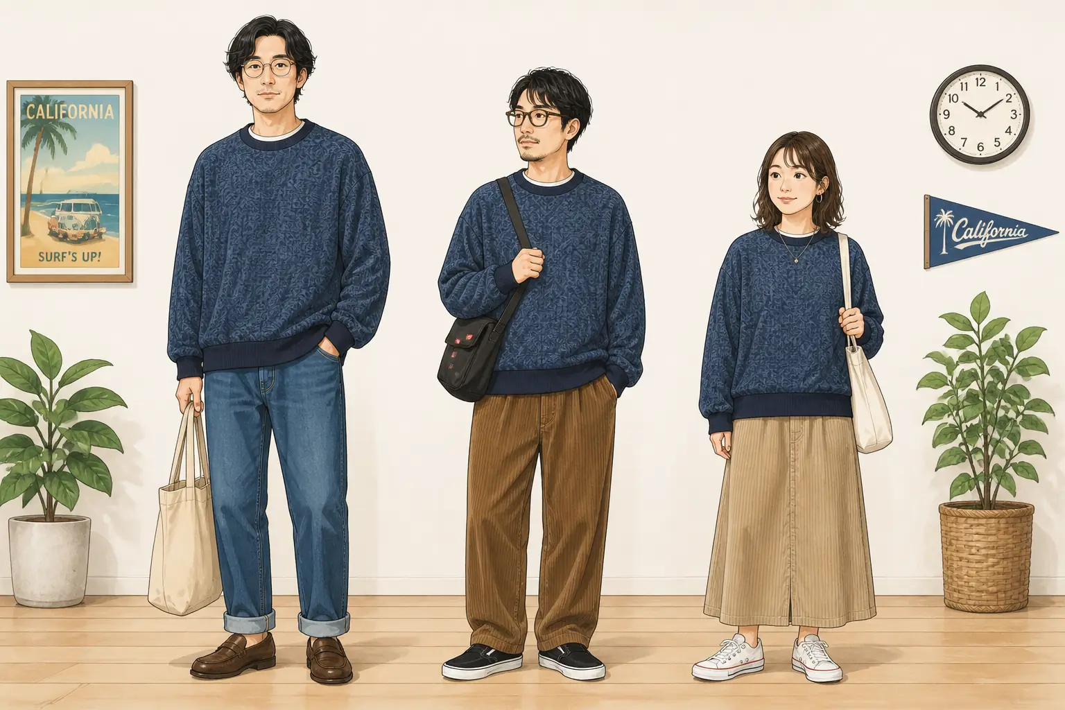 コーデ全体イメージ(タップで各モデル)