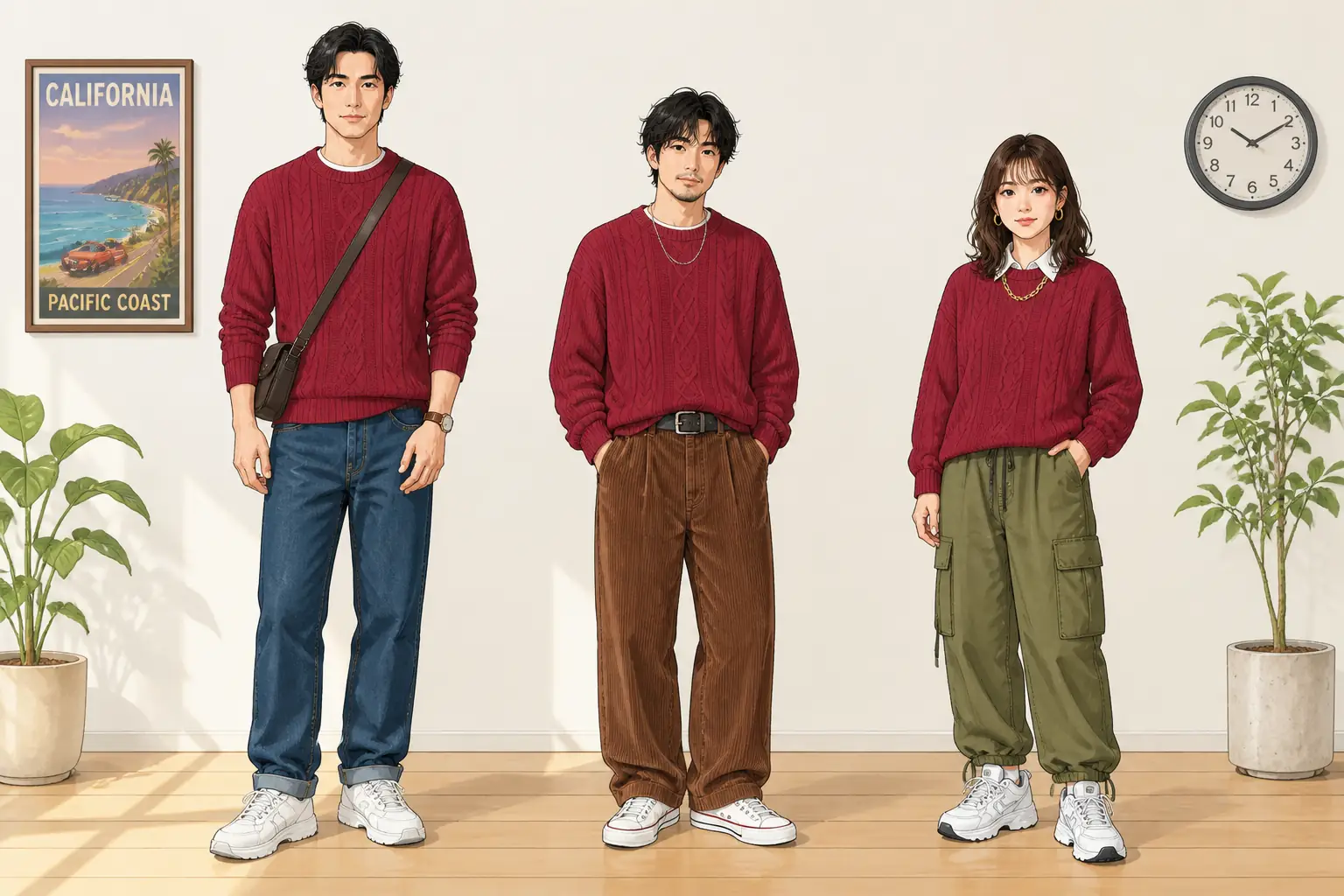 コーデ全体イメージ(タップで各モデル)