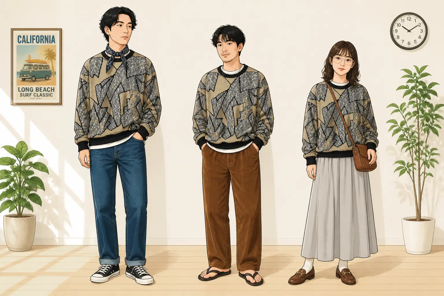 コーデ全体イメージ(タップで各モデル)
