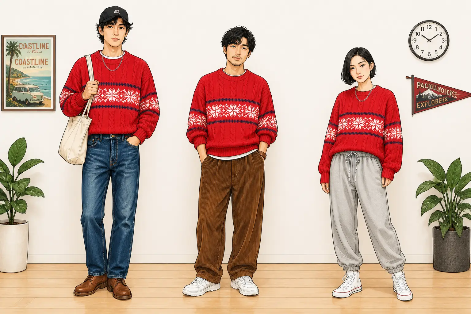 コーデ全体イメージ(タップで各モデル)