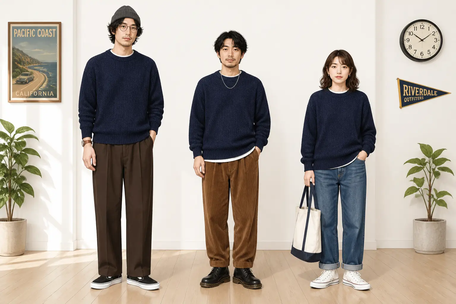 コーデ全体イメージ(タップで各モデル)