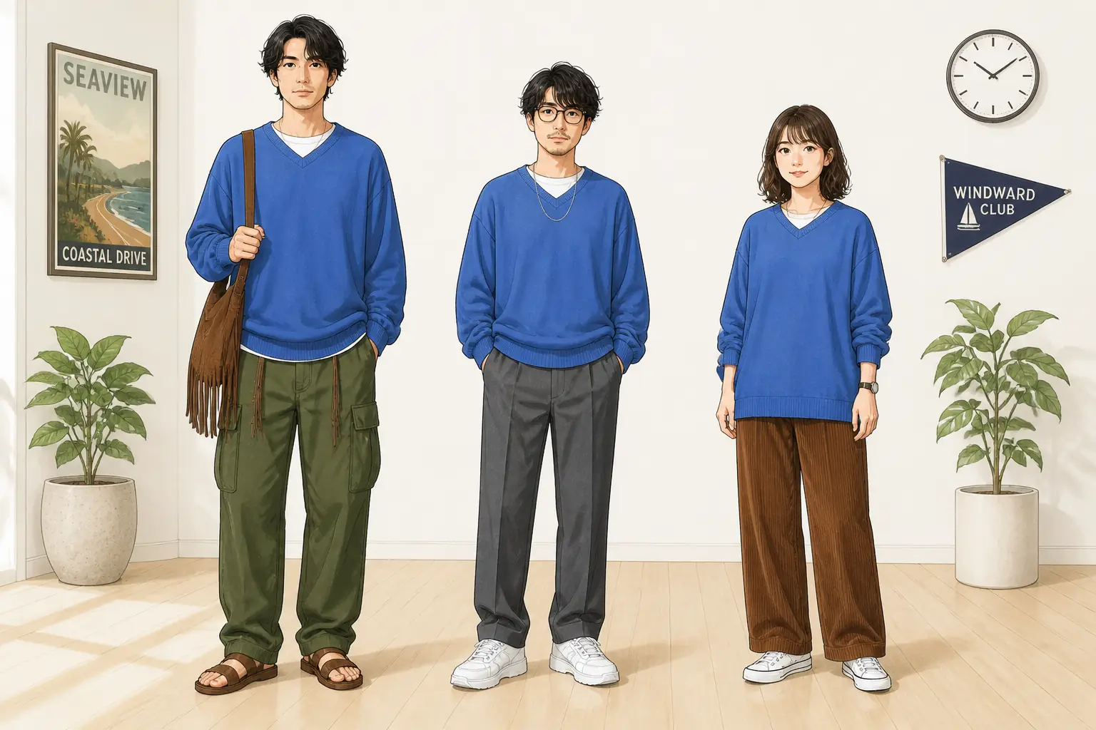 コーデ全体イメージ(タップで各モデル)