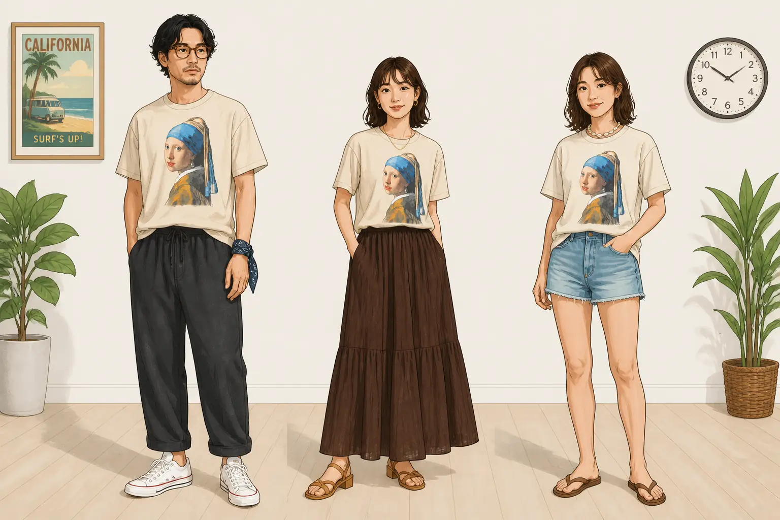 コーデ全体イメージ(タップで各モデル)