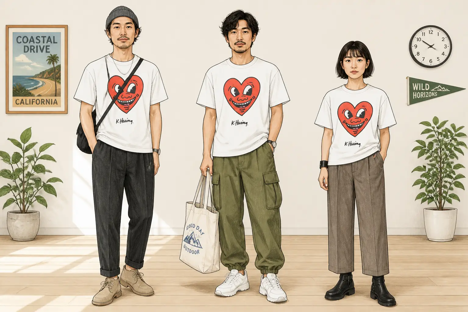 コーデ全体イメージ(タップで各モデル)