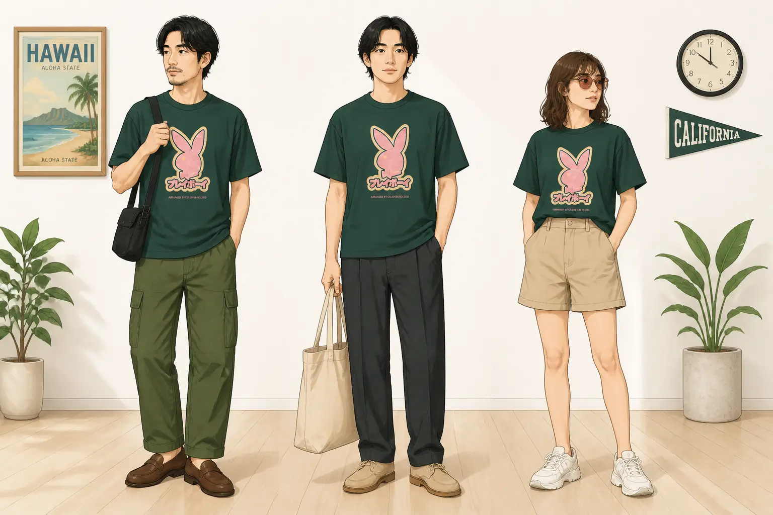 コーデ全体イメージ(タップで各モデル)