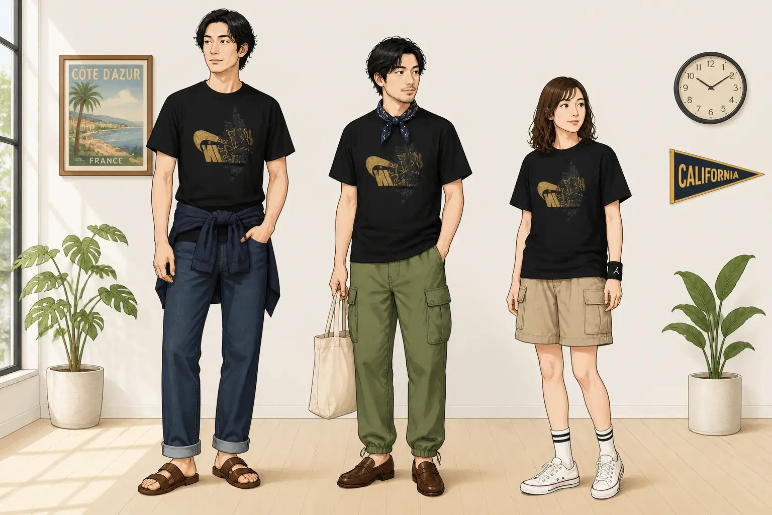 コーデ全体イメージ(タップで各モデル)