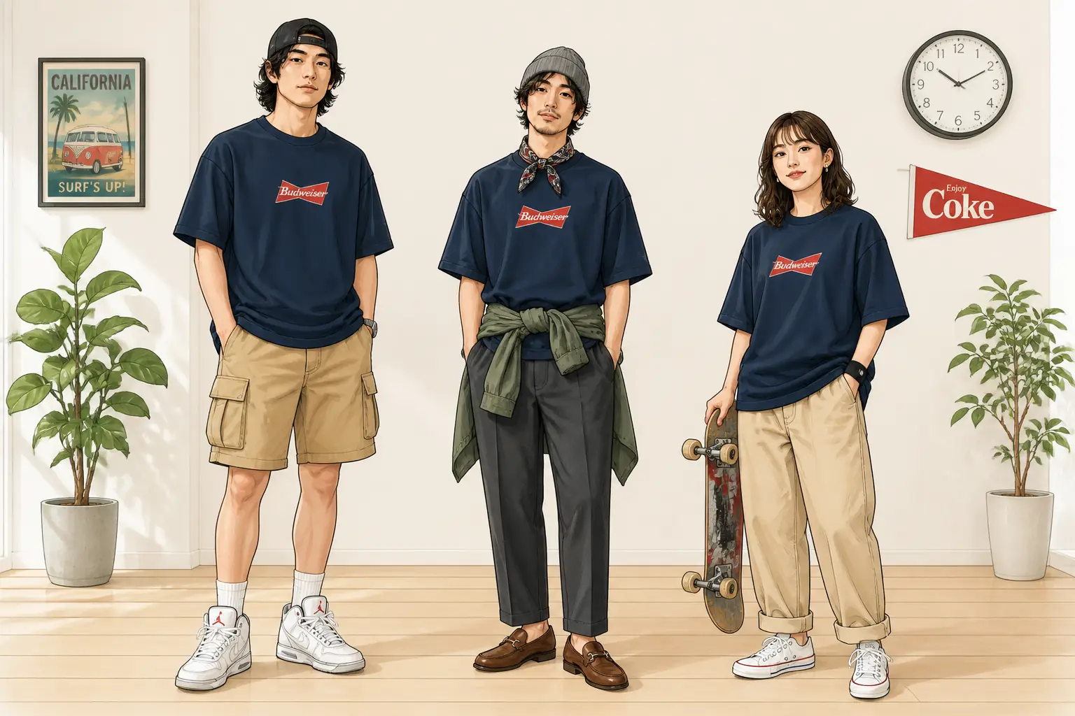コーデ全体イメージ(タップで各モデル)