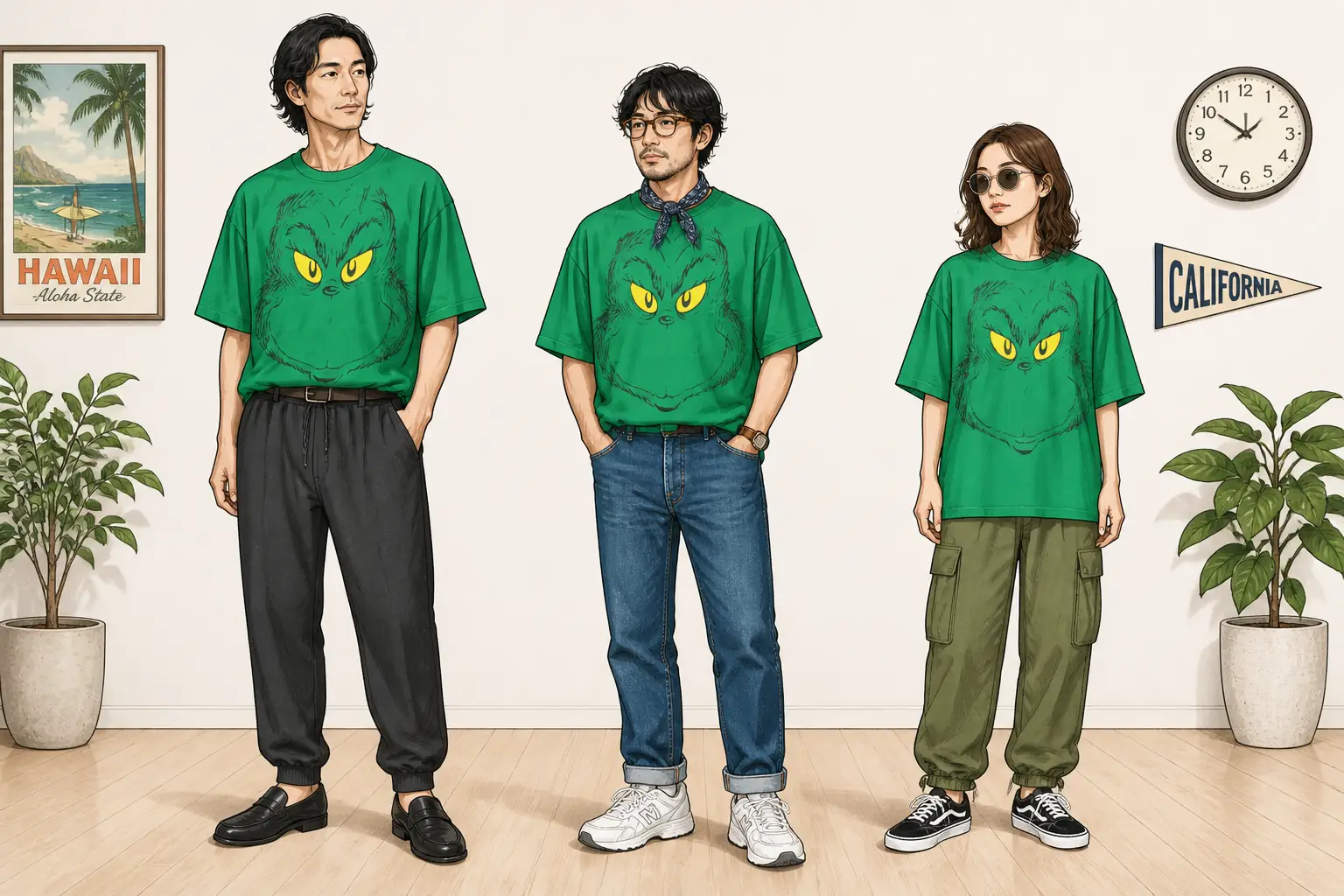 コーデ全体イメージ(タップで各モデル)