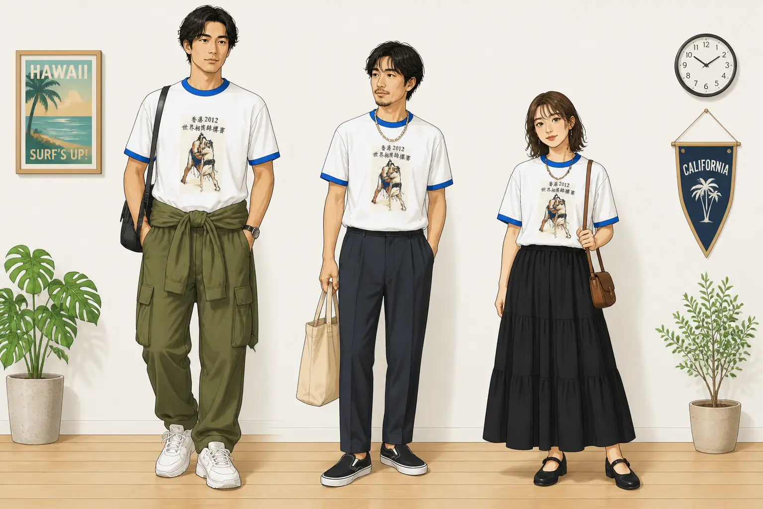 コーデ全体イメージ(タップで各モデル)