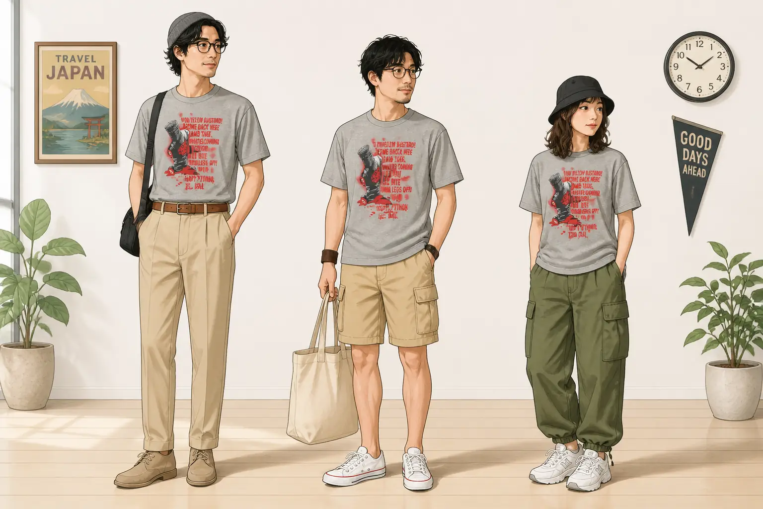 コーデ全体イメージ(タップで各モデル)