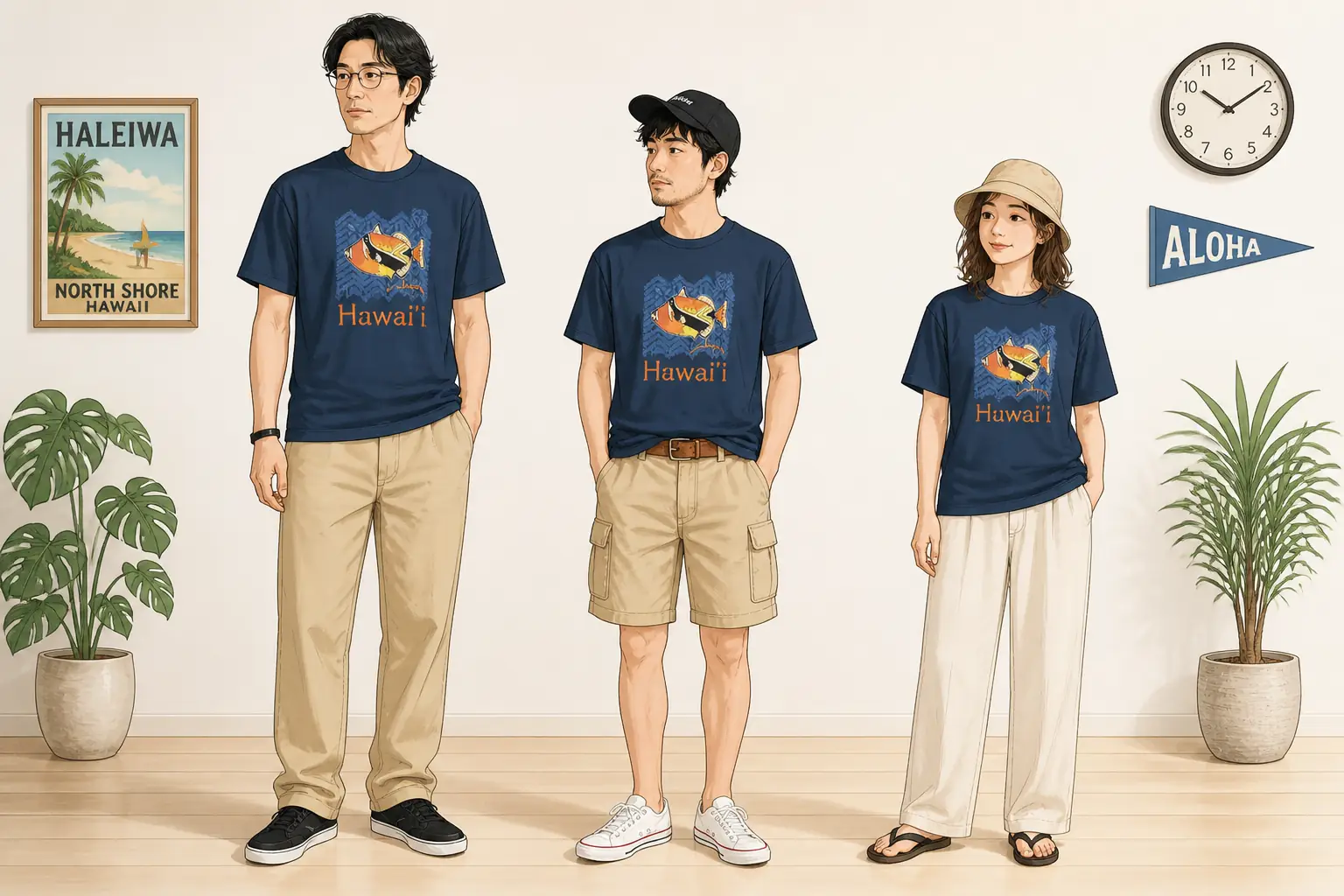 コーデ全体イメージ(タップで各モデル)