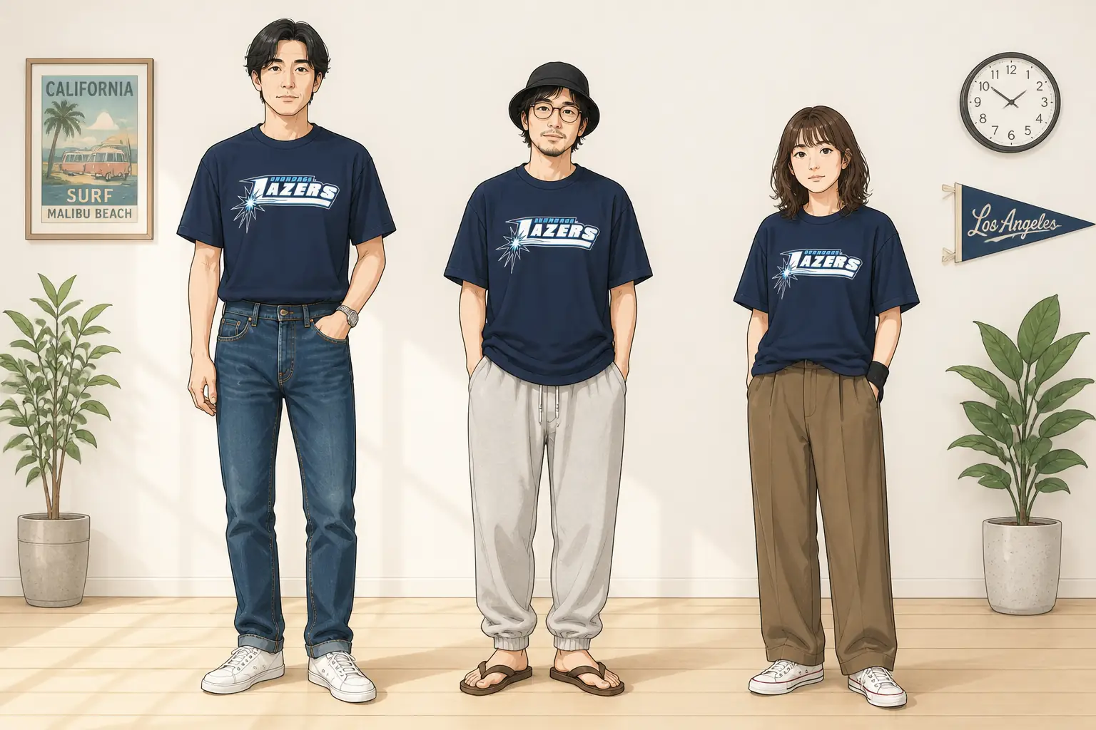 コーデ全体イメージ(タップで各モデル)