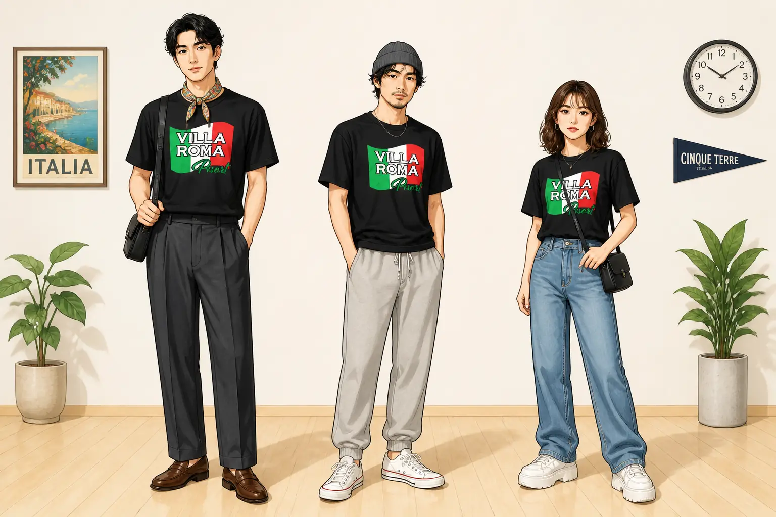 コーデ全体イメージ(タップで各モデル)