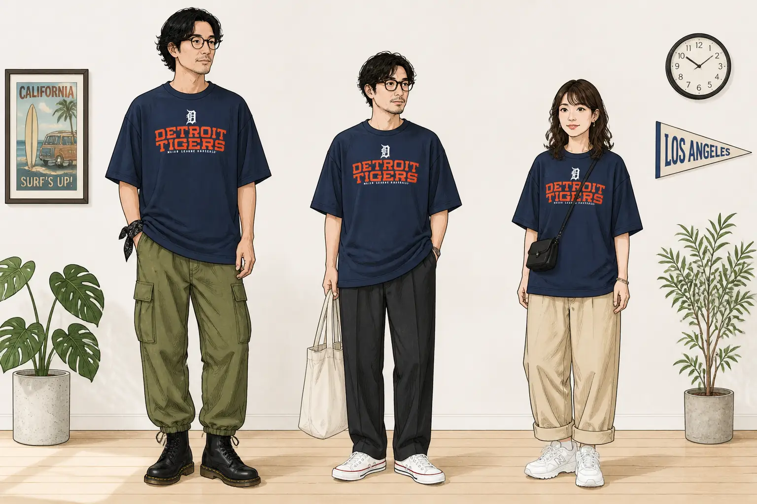コーデ全体イメージ(タップで各モデル)