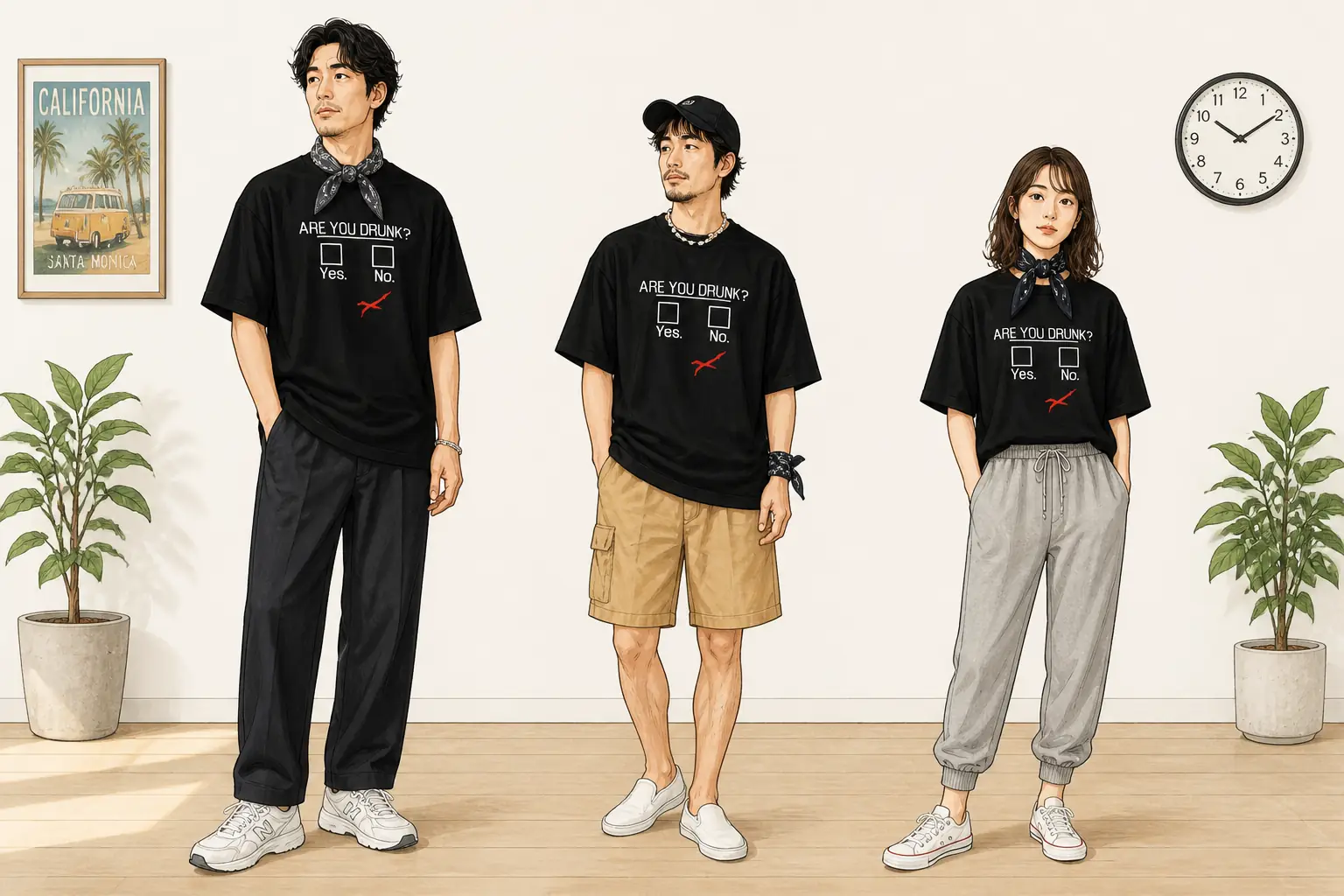 コーデ全体イメージ(タップで各モデル)