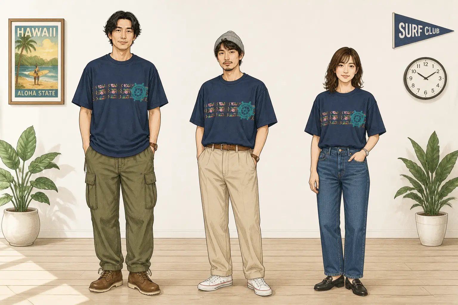 コーデ全体イメージ(タップで各モデル)