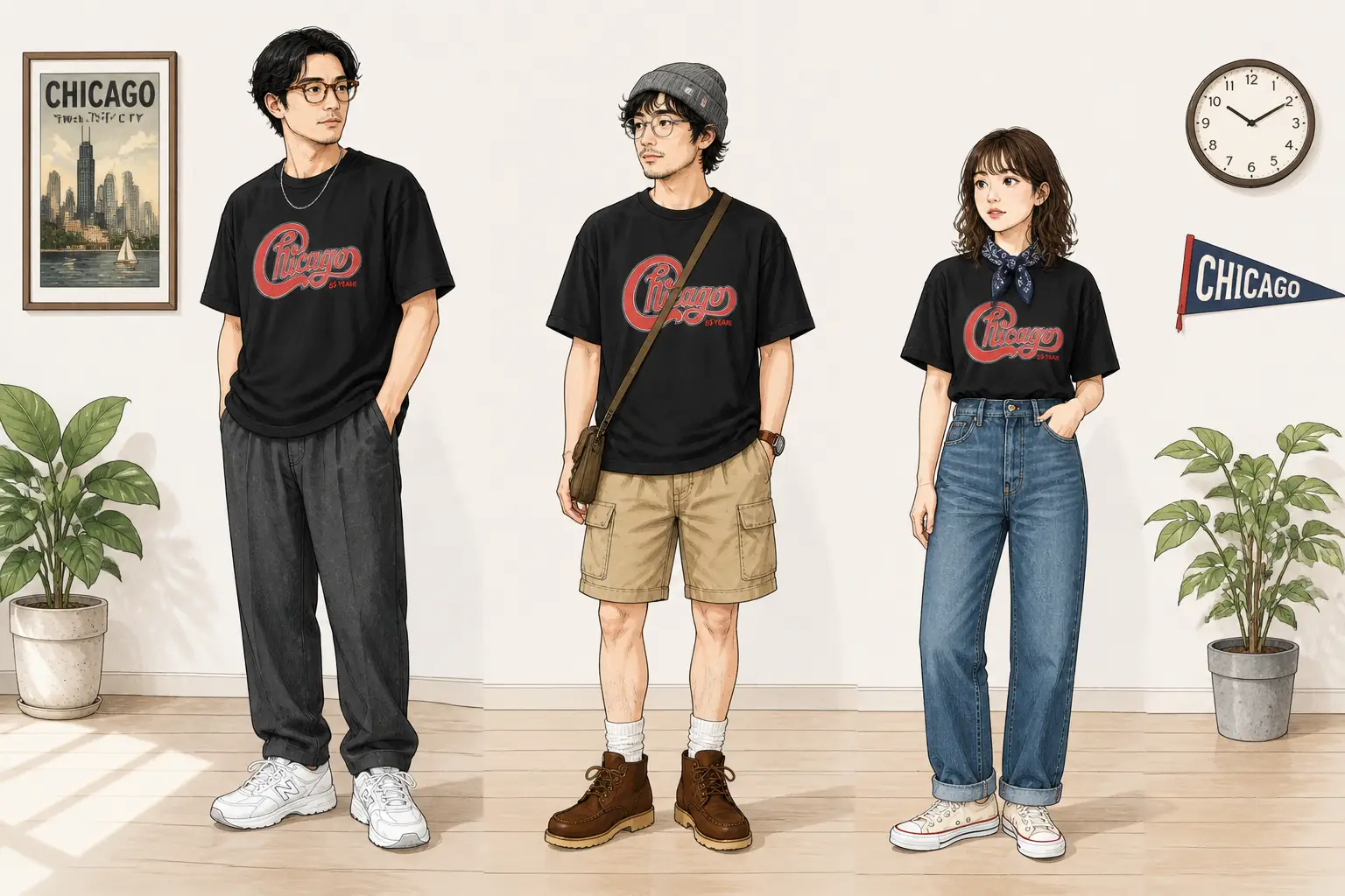 コーデ全体イメージ(タップで各モデル)