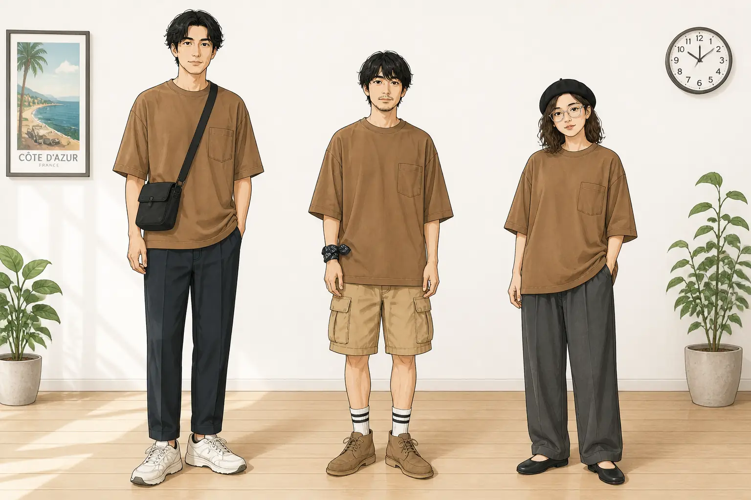 コーデ全体イメージ(タップで各モデル)