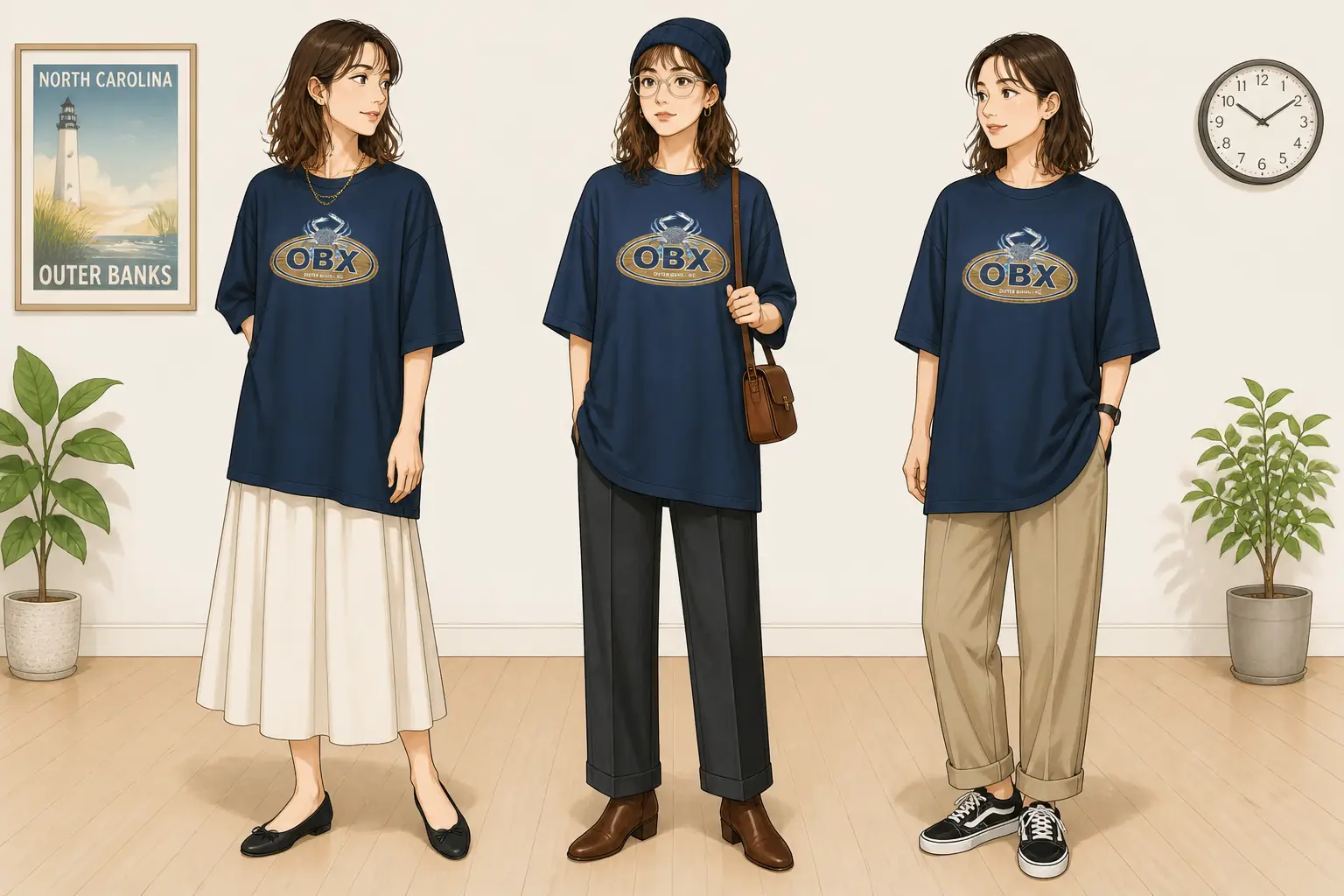 コーデ全体イメージ(タップで各モデル)