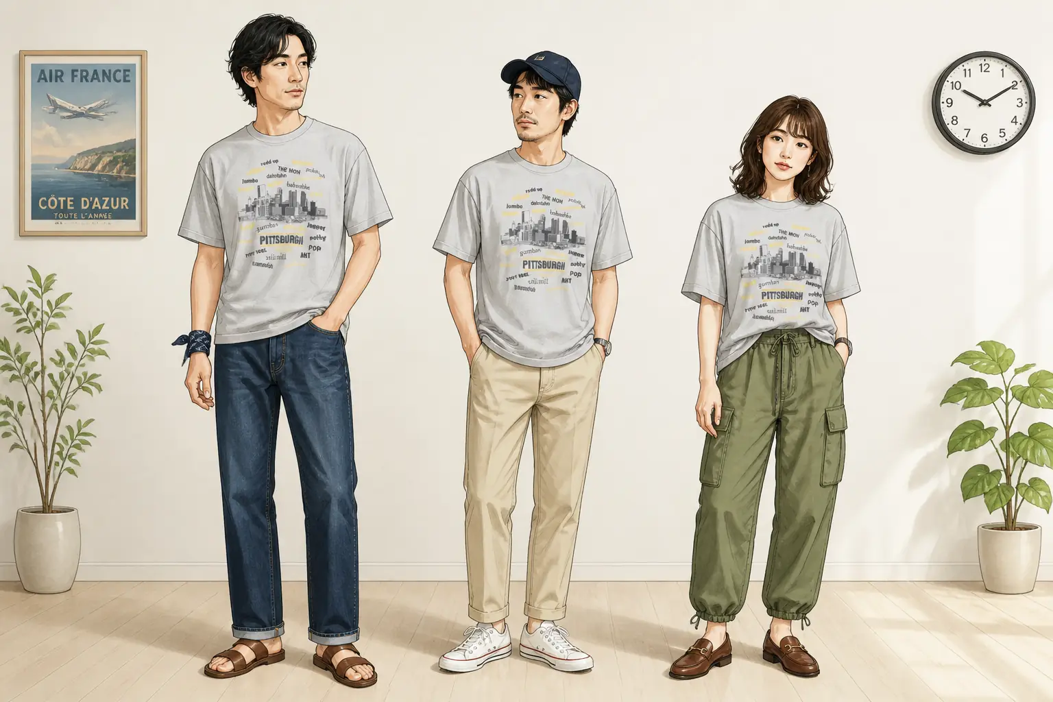 コーデ全体イメージ(タップで各モデル)