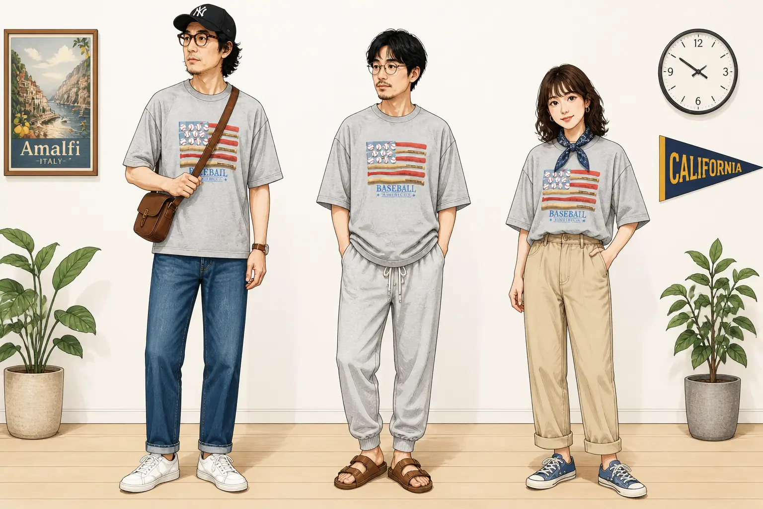 コーデ全体イメージ(タップで各モデル)