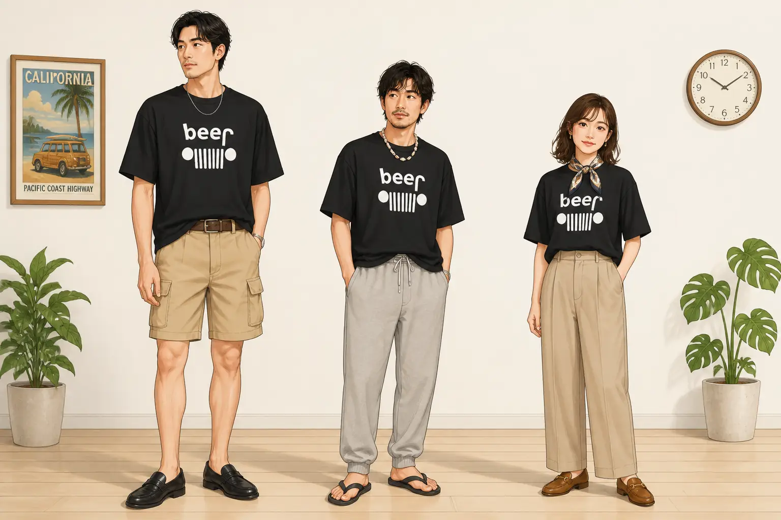 コーデ全体イメージ(タップで各モデル)