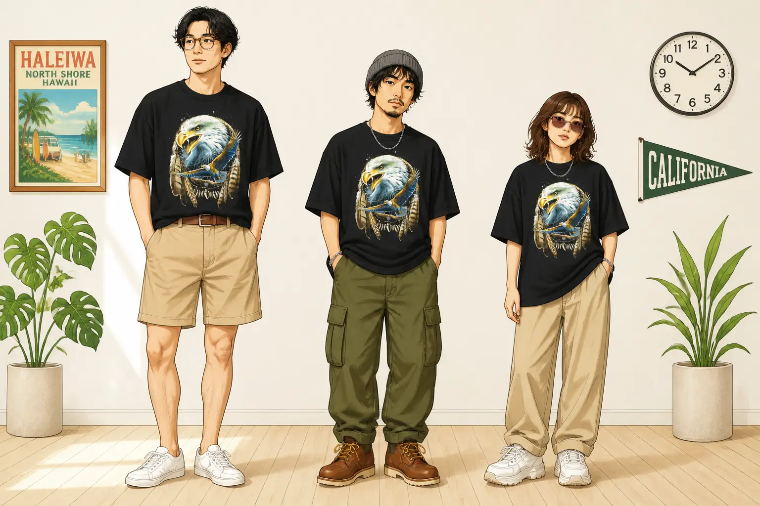 コーデ全体イメージ(タップで各モデル)