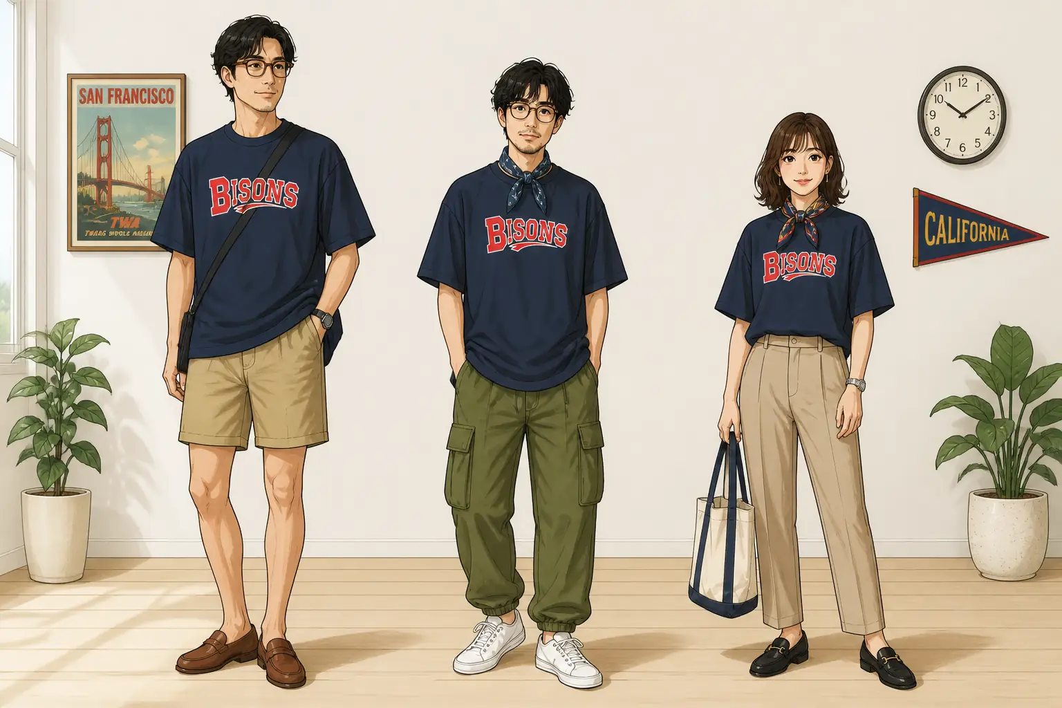 コーデ全体イメージ(タップで各モデル)