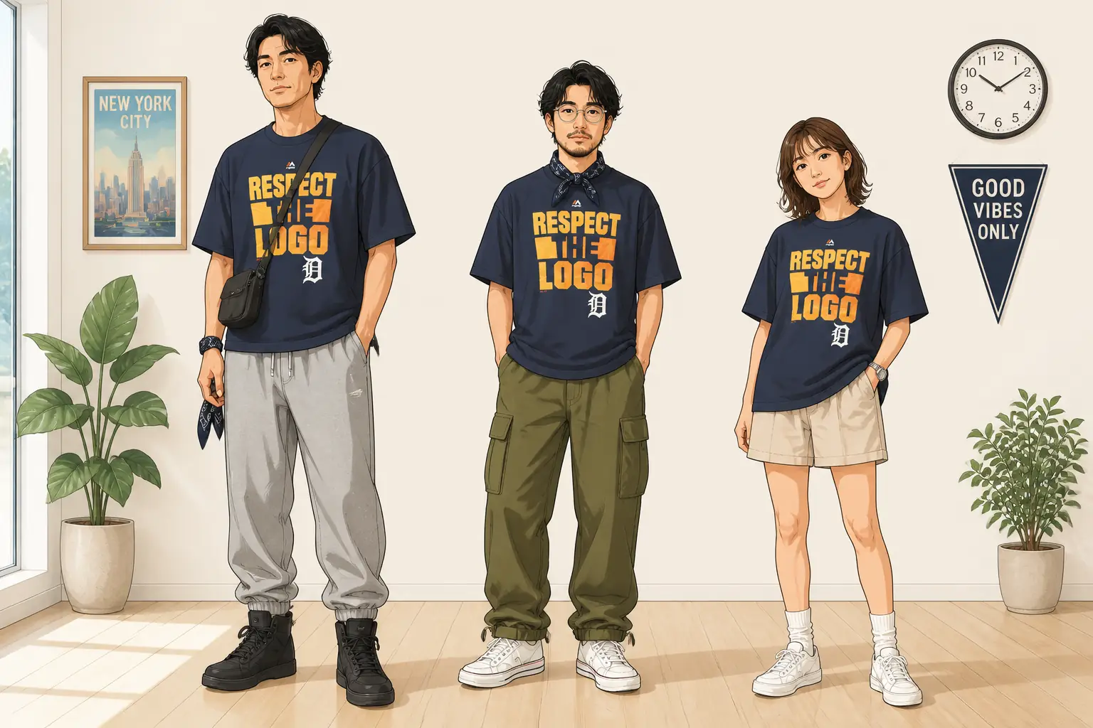コーデ全体イメージ(タップで各モデル)