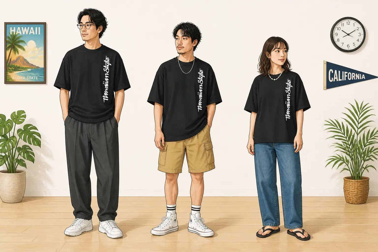 コーデ全体イメージ(タップで各モデル)