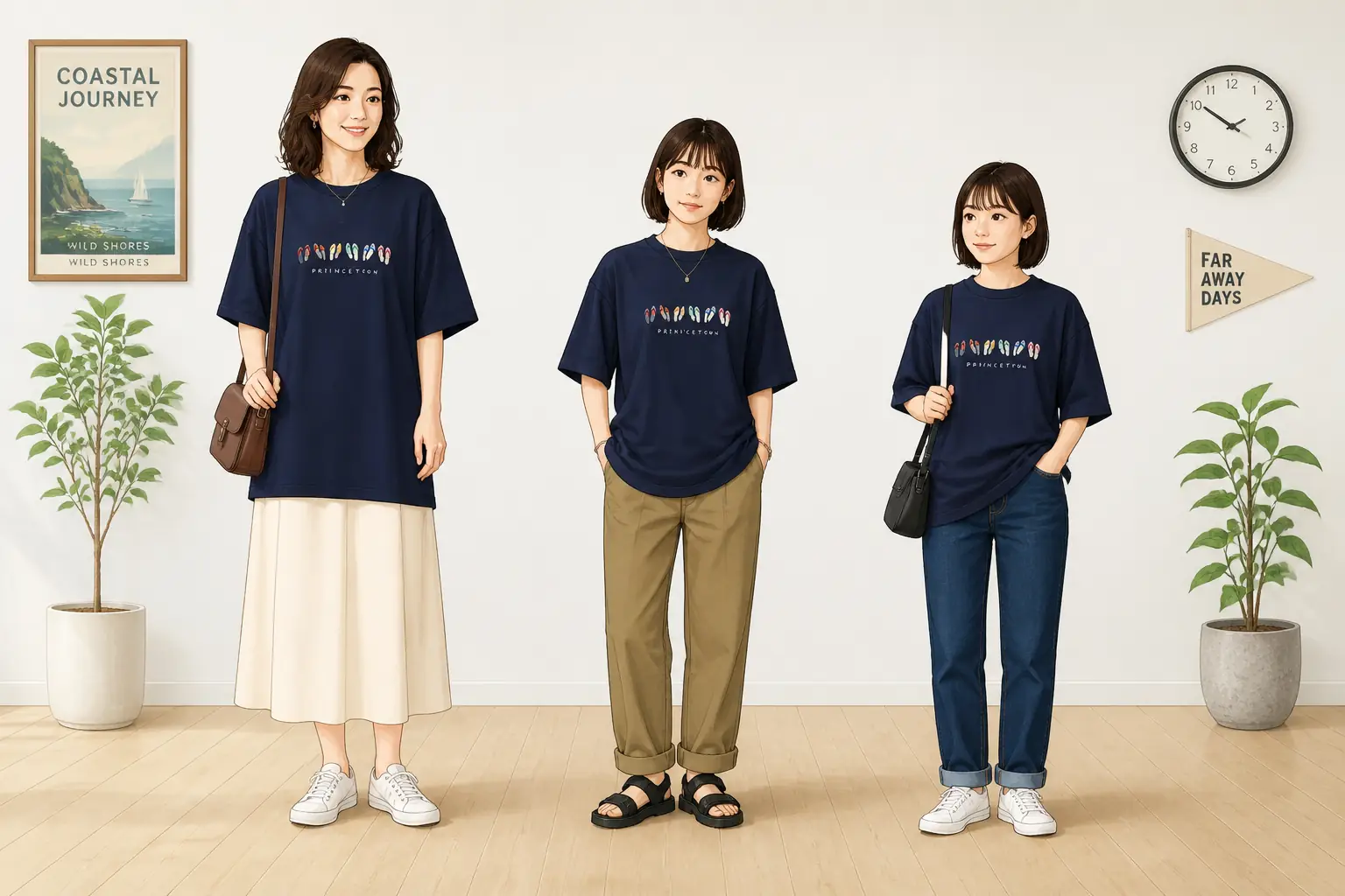 コーデ全体イメージ(タップで各モデル)