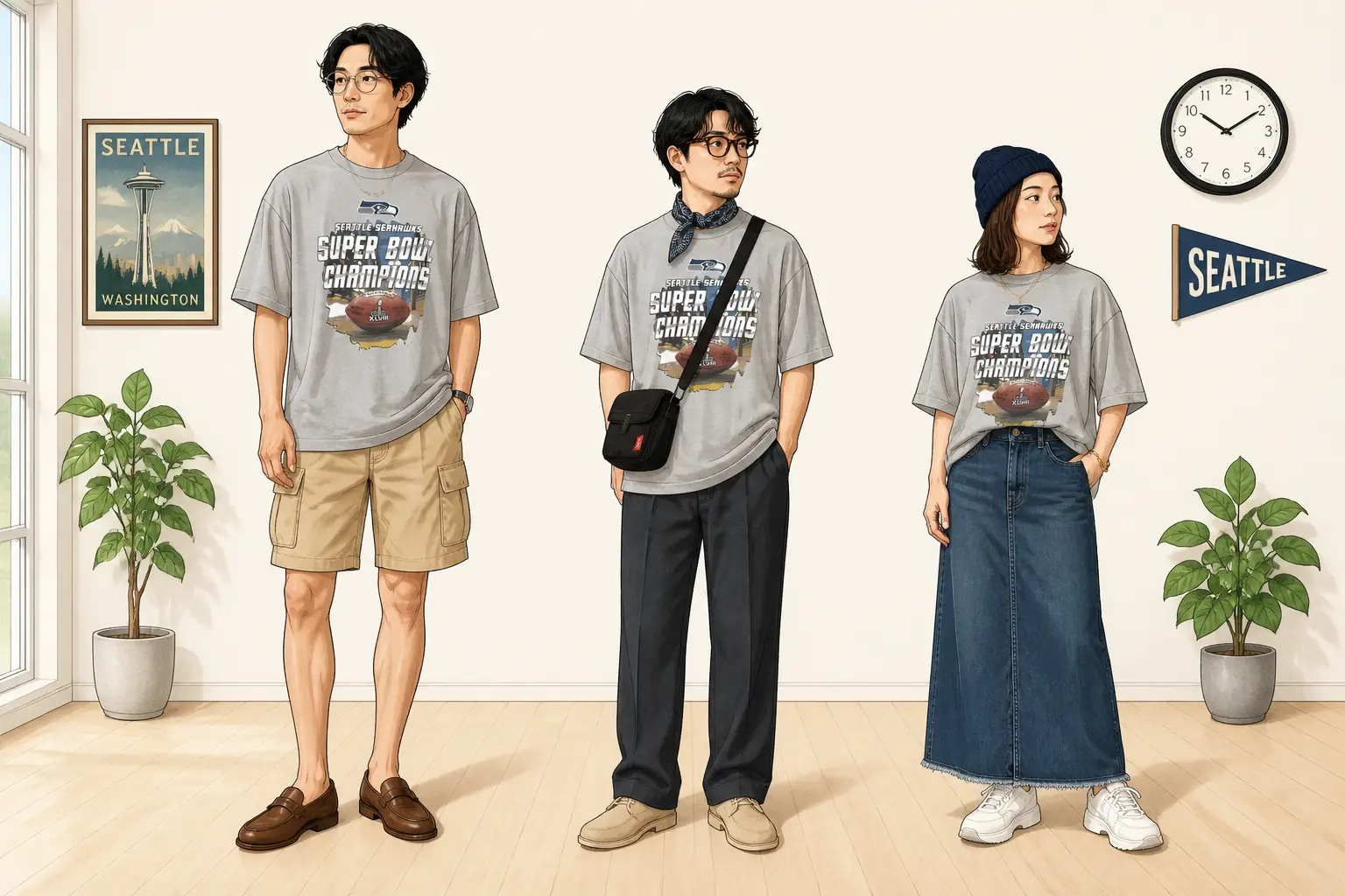 コーデ全体イメージ(タップで各モデル)