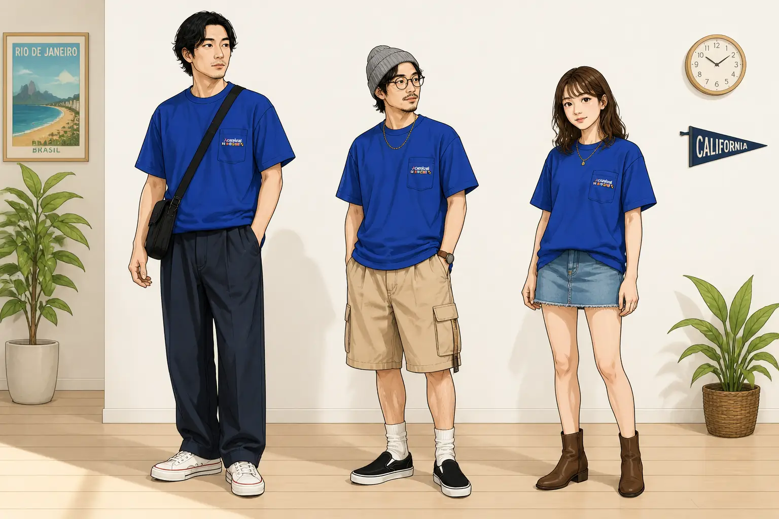 コーデ全体イメージ(タップで各モデル)