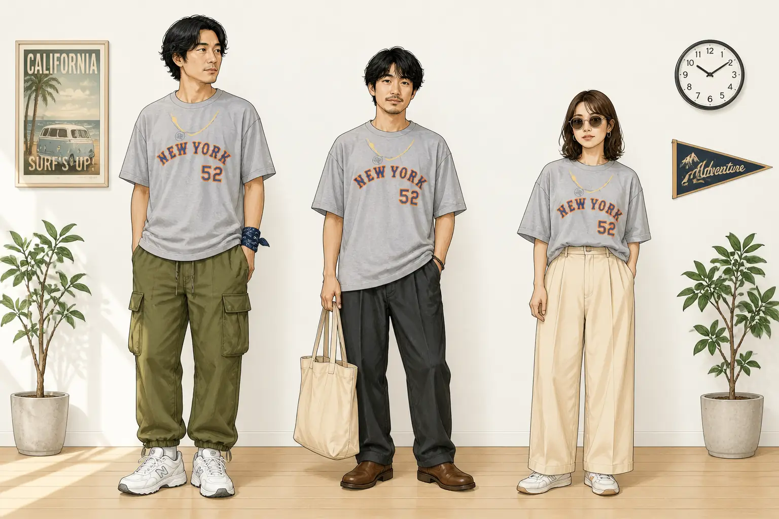 コーデ全体イメージ(タップで各モデル)