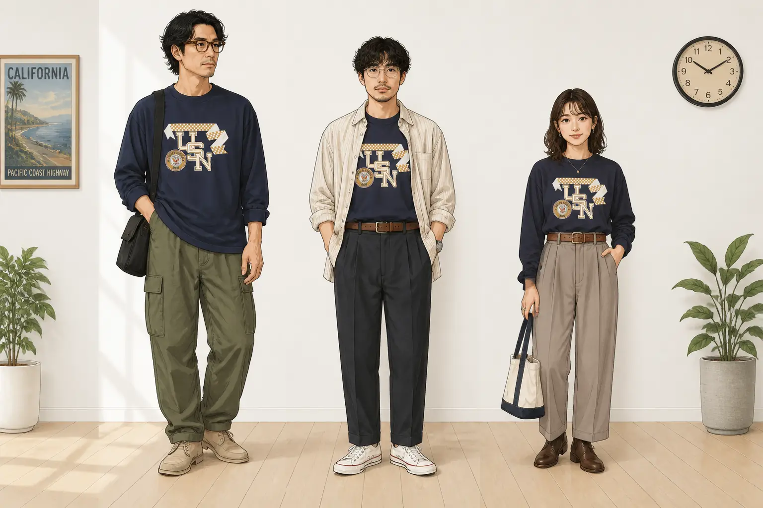 コーデ全体イメージ(タップで各モデル)