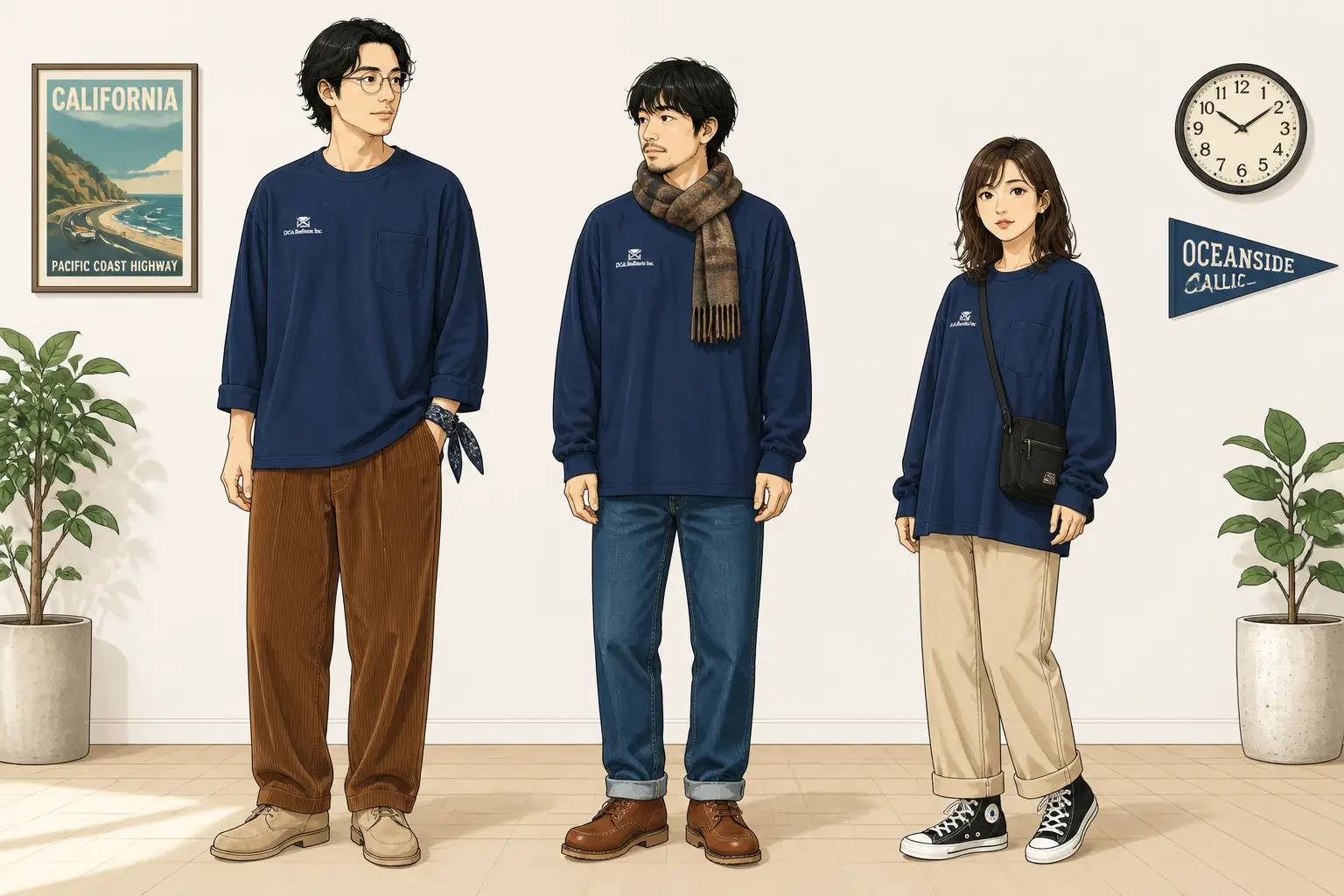 コーデ全体イメージ(タップで各モデル)