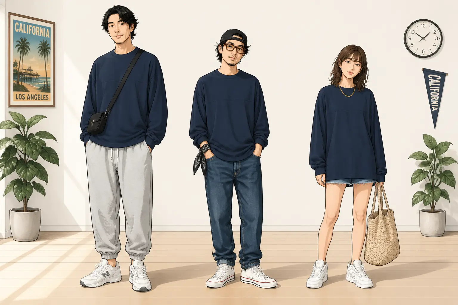 コーデ全体イメージ(タップで各モデル)