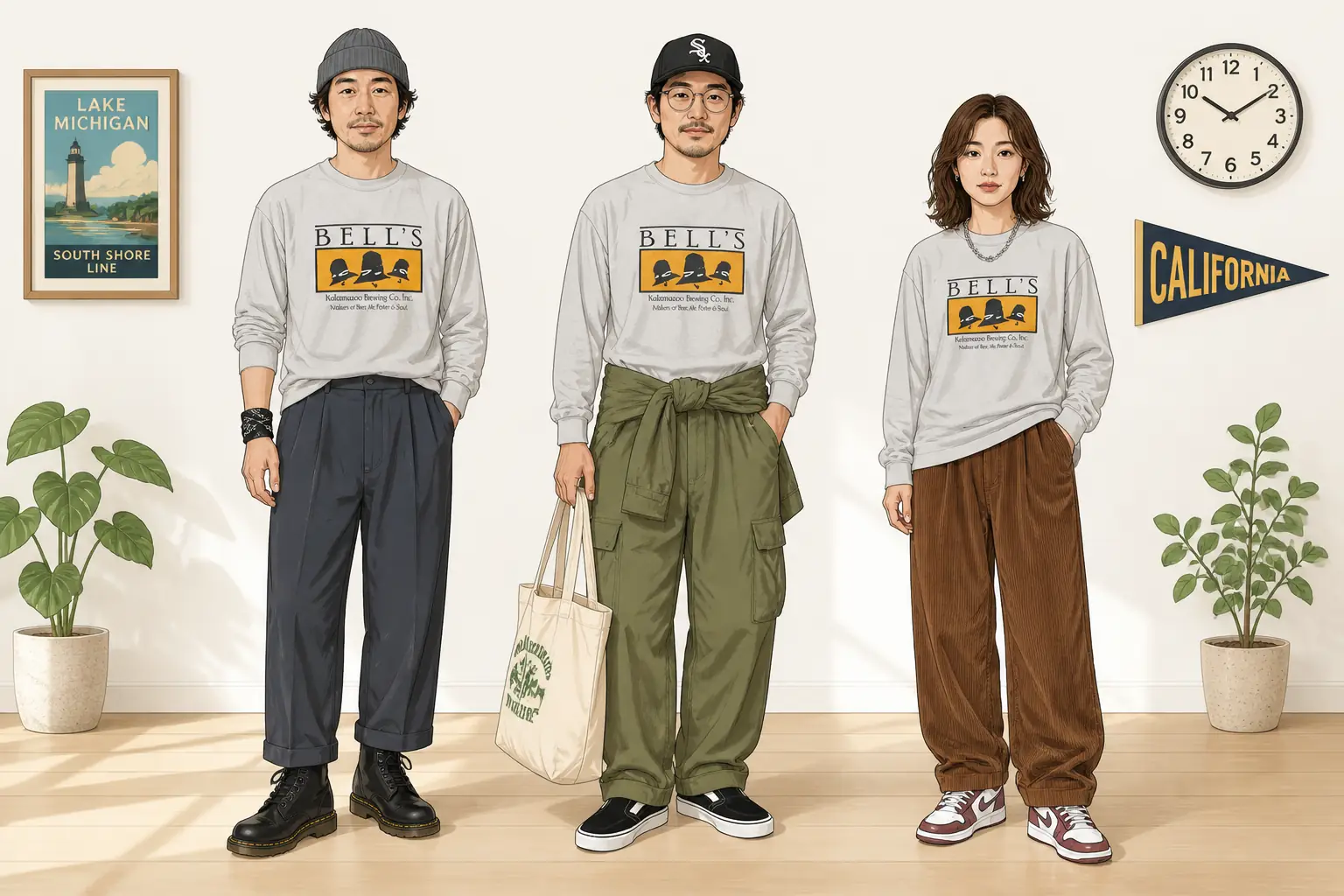 コーデ全体イメージ(タップで各モデル)