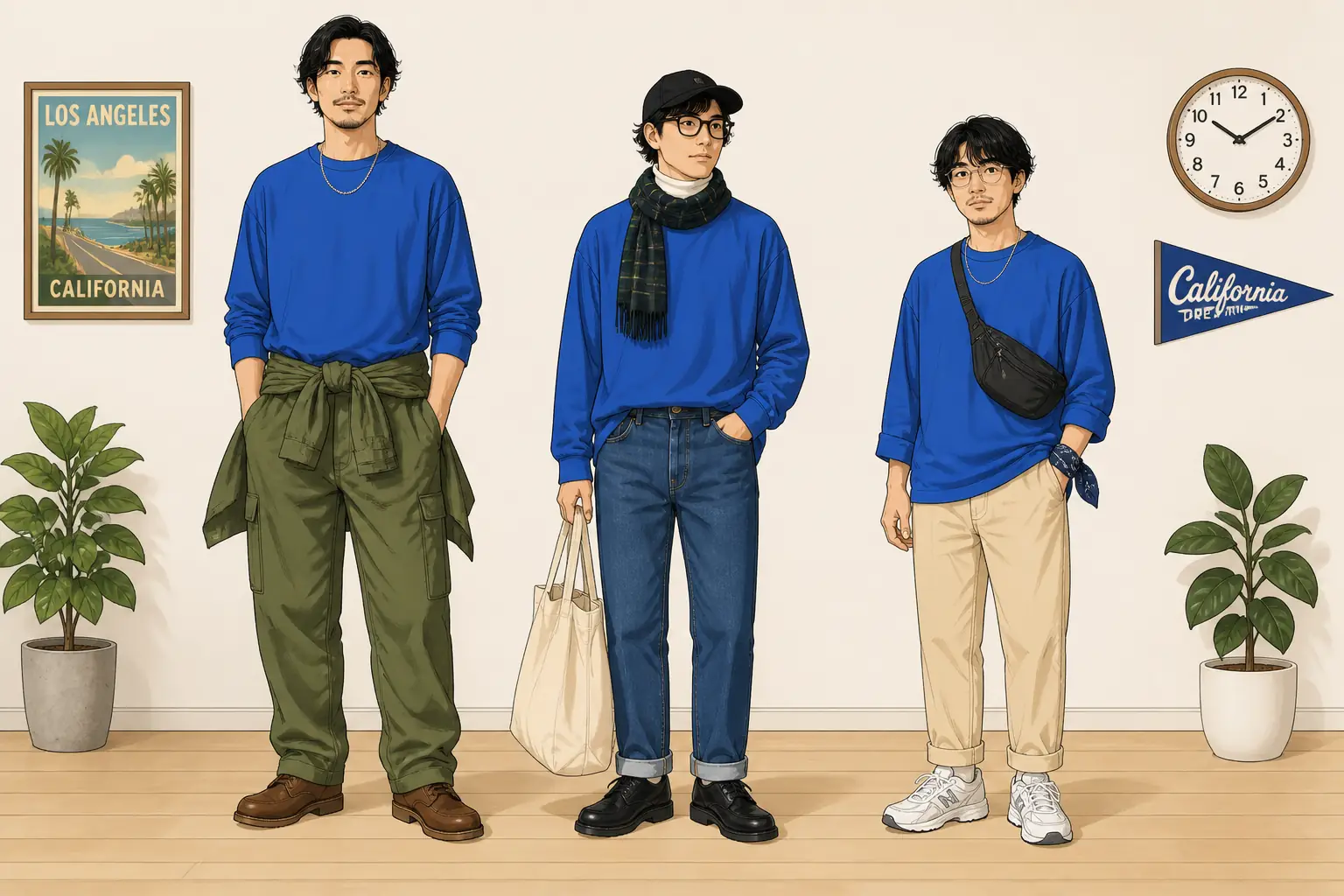 コーデ全体イメージ(タップで各モデル)