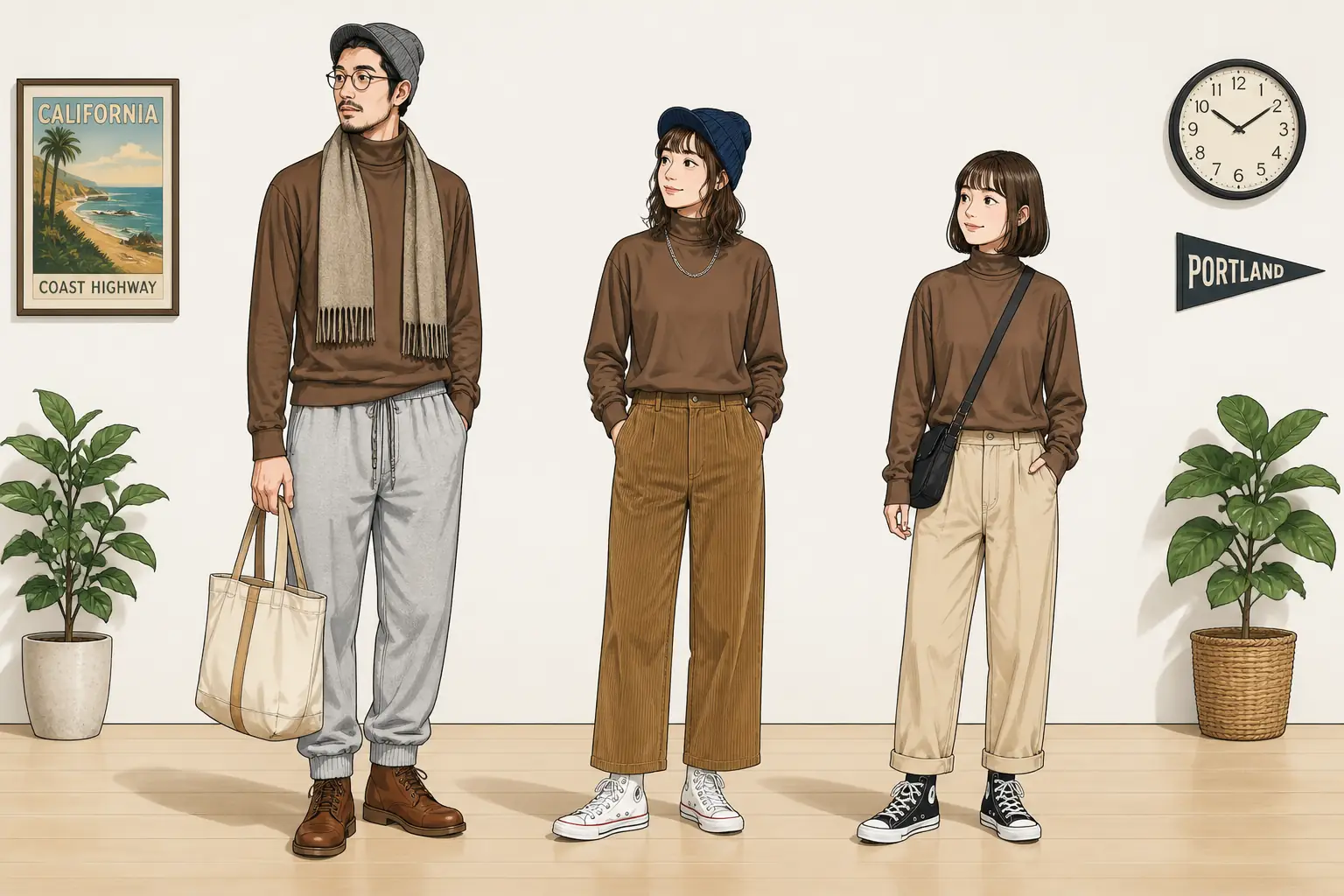 コーデ全体イメージ(タップで各モデル)