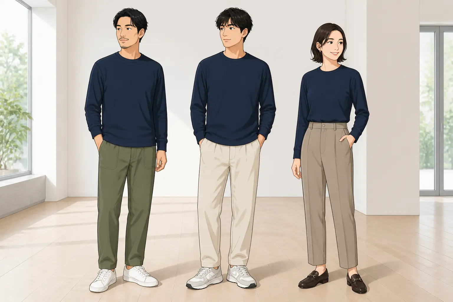 コーデ全体イメージ(タップで各モデル)